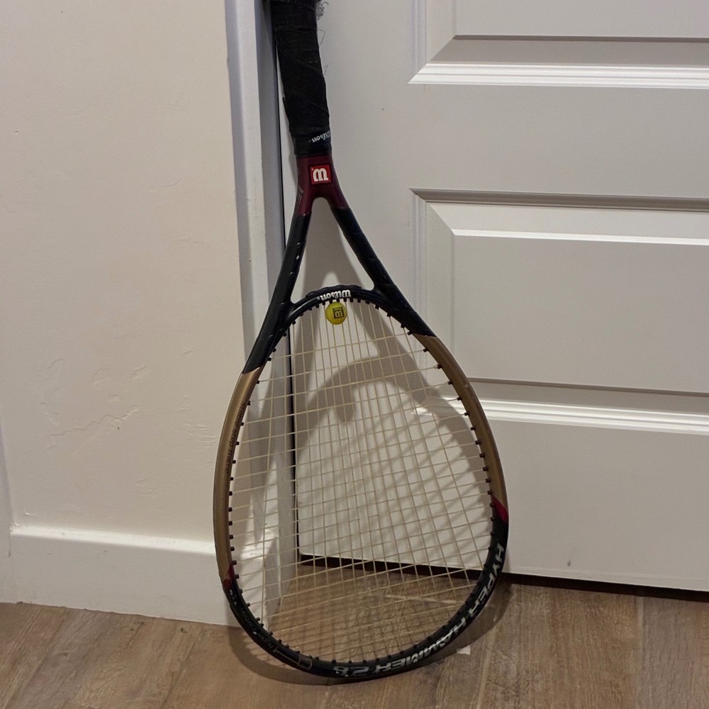 Wilson Tennis Racket Unisex 4 3/8 Black Hyper Hammer 2.8 Super Oversize